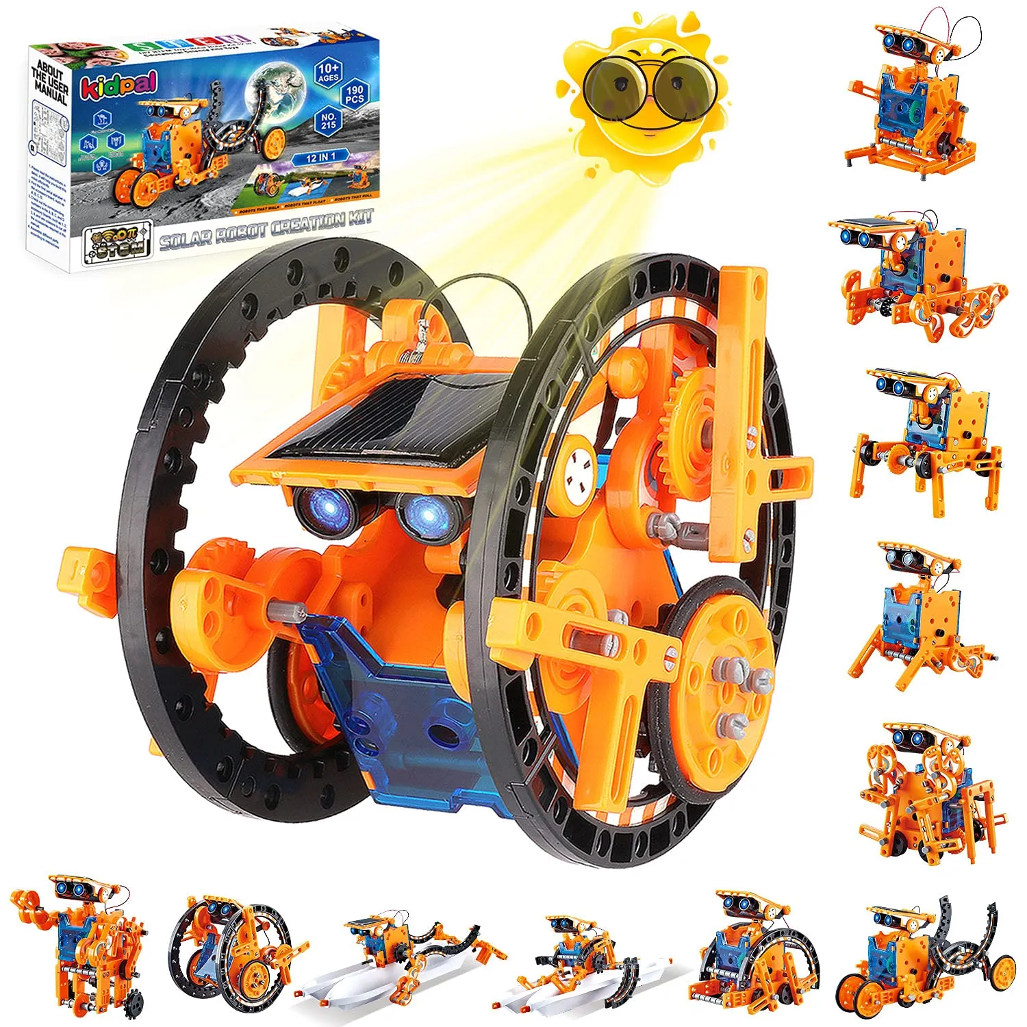 12-in-1 STEM Solar Powered Robot Toys, STEM Projects for Kids Ages 8-12 and Older, DIY Science Education Creation Building Kits, Gift Ideas Engineering Toy for Teen 8 9 10 11 12 Years Old Boys Girls