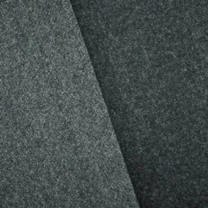 2 1/8 YD PC-Thunder Black/Gray Wool Blend Stretch Twill Jacketing Fabric