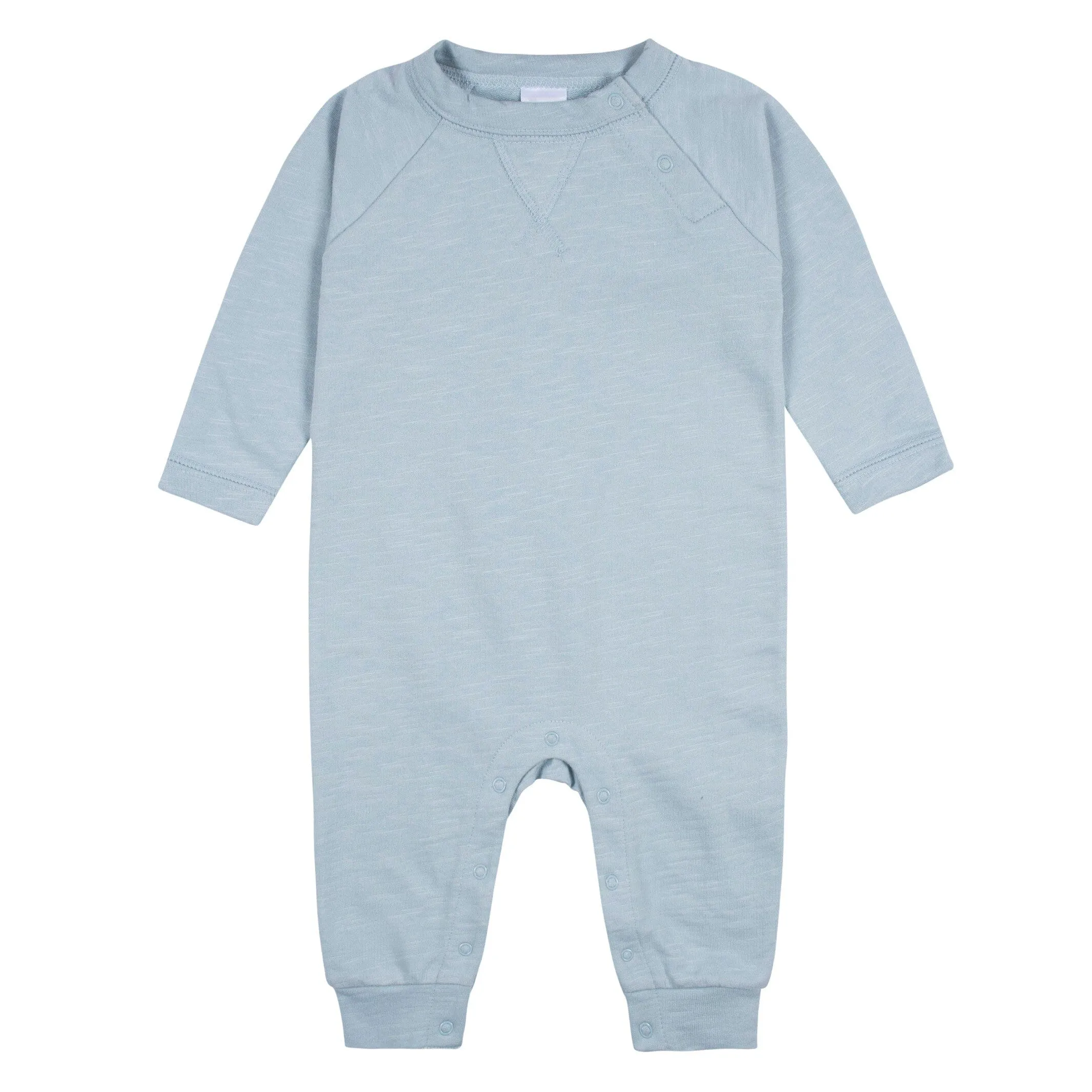 2-Pack Baby Boys Dark Gray Tie Dye & Blue Raglan Sleeve Romper