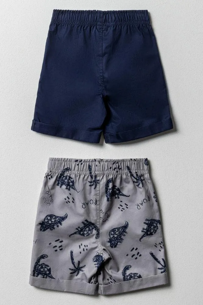 2 Pack Shorts Navy & Grey