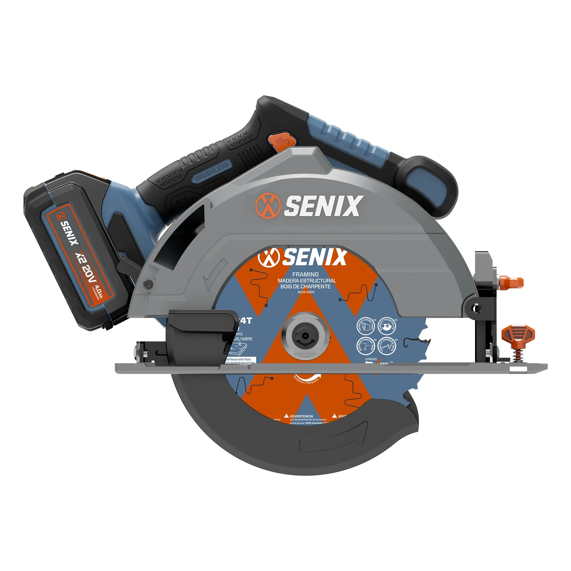 20 Volt Max* 7-1/4" Cordless Circular Saw, Brushless Motor, Battery, Charger, & Storage Bag Included - PSCX2-M3