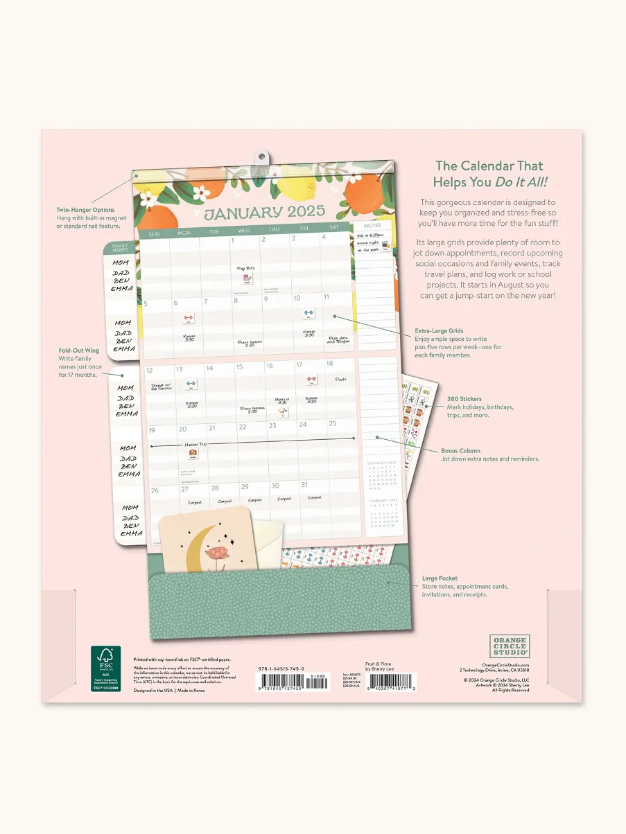 2025 Do It All Calendar - Citrus Florals