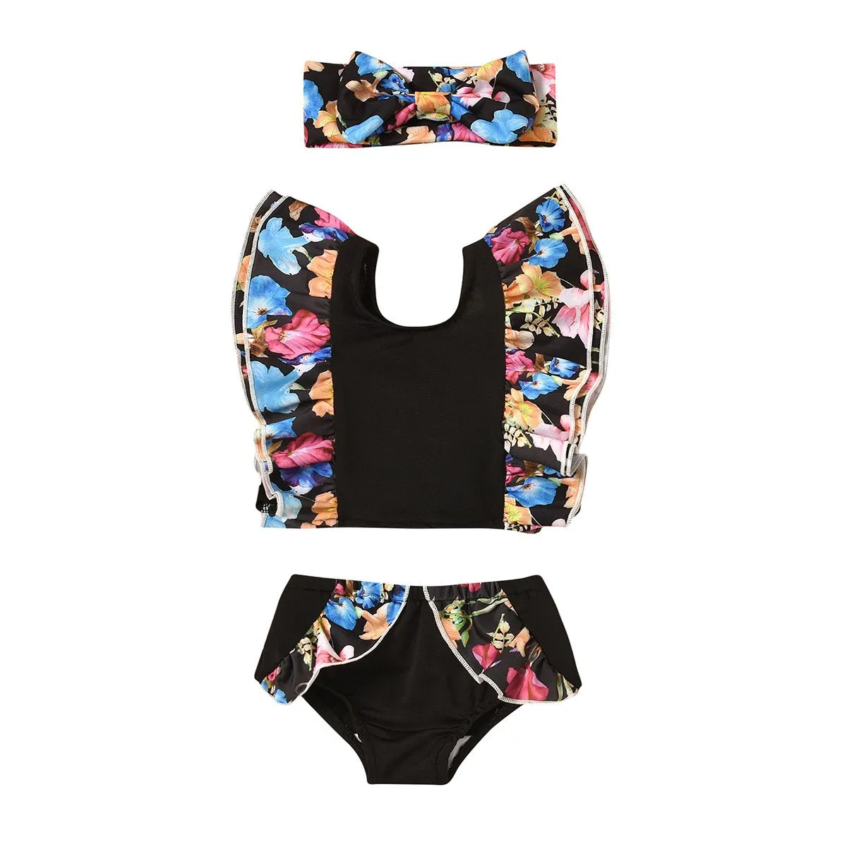 3-Piece Baby Floral Swimwears