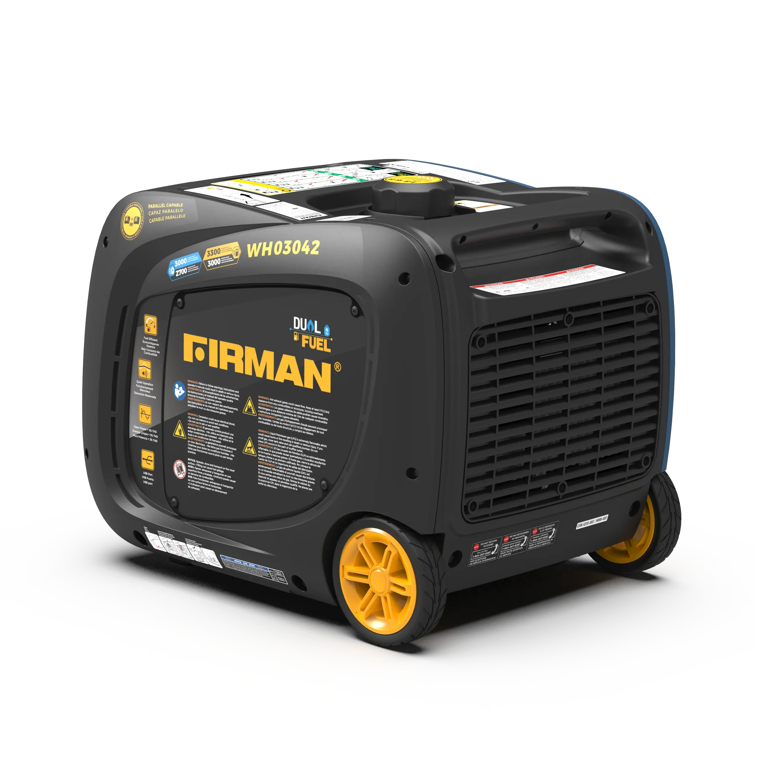 3300/3000W Electric Start Dual Fuel Inverter Portable Generator