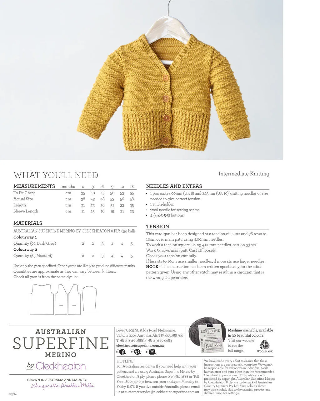 422 Ripple Cardigan Leaflet