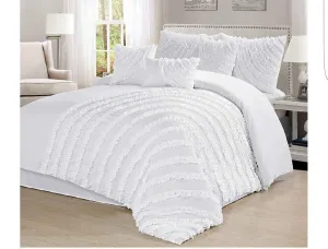 8pc Bedding Set with Duvet covers & 4 pillow cases-White