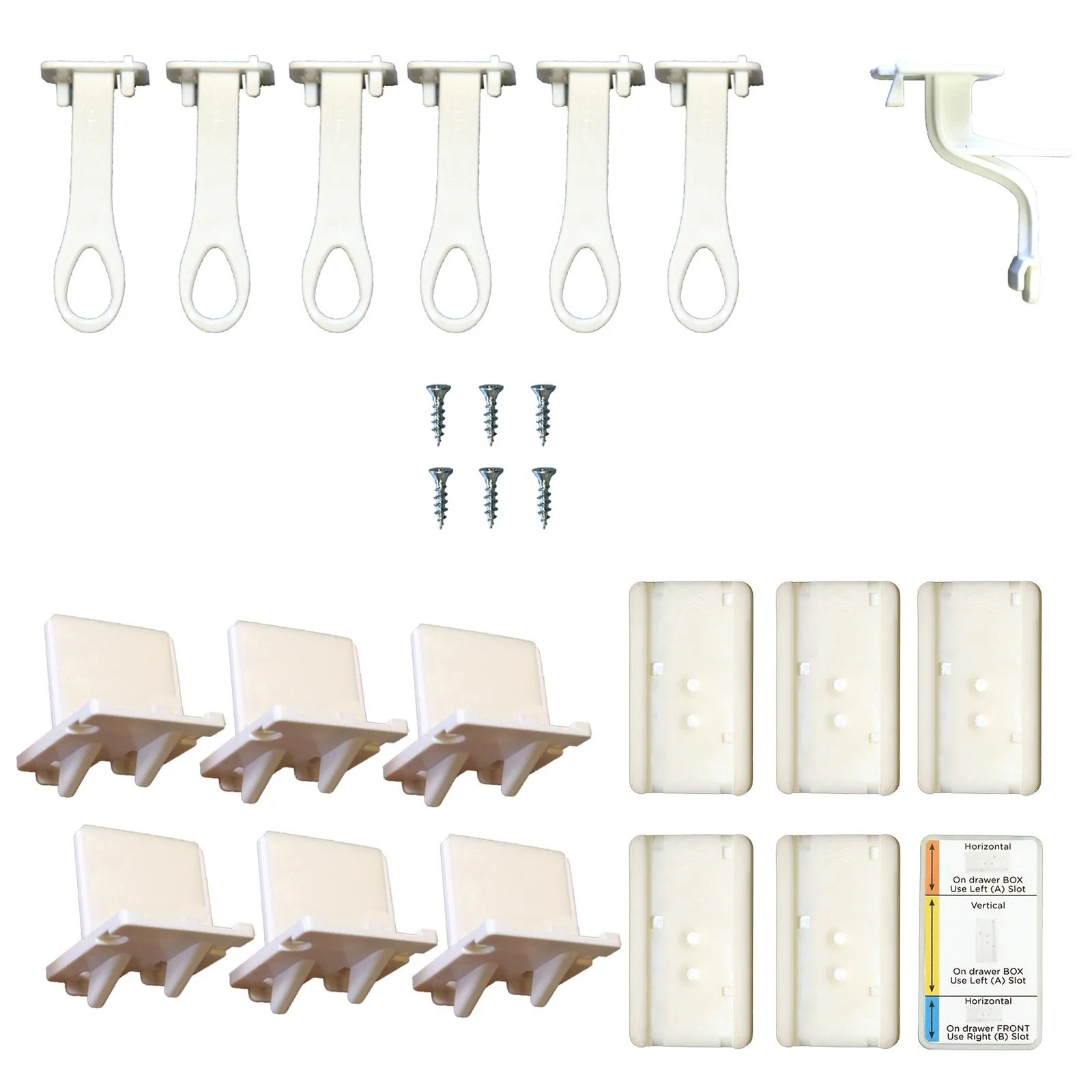 Adhesive Lower Drawer Latch - 6 Pack