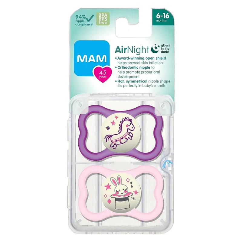 Air Night Pacifier - 6  Months - 2 Pack