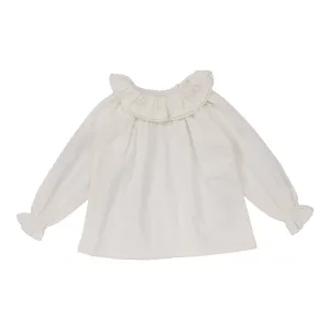 ANALOGIE WINTER WHITE RUFFLE COLLAR SHIRT