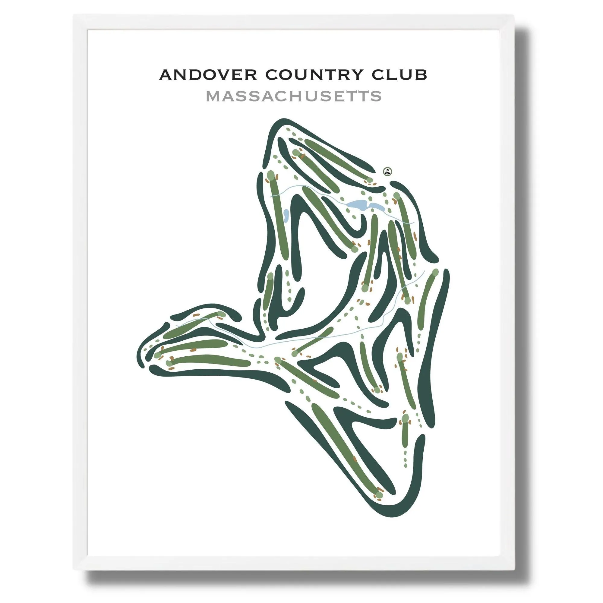 Andover Country Club, Massachusetts - Printed Golf Courses