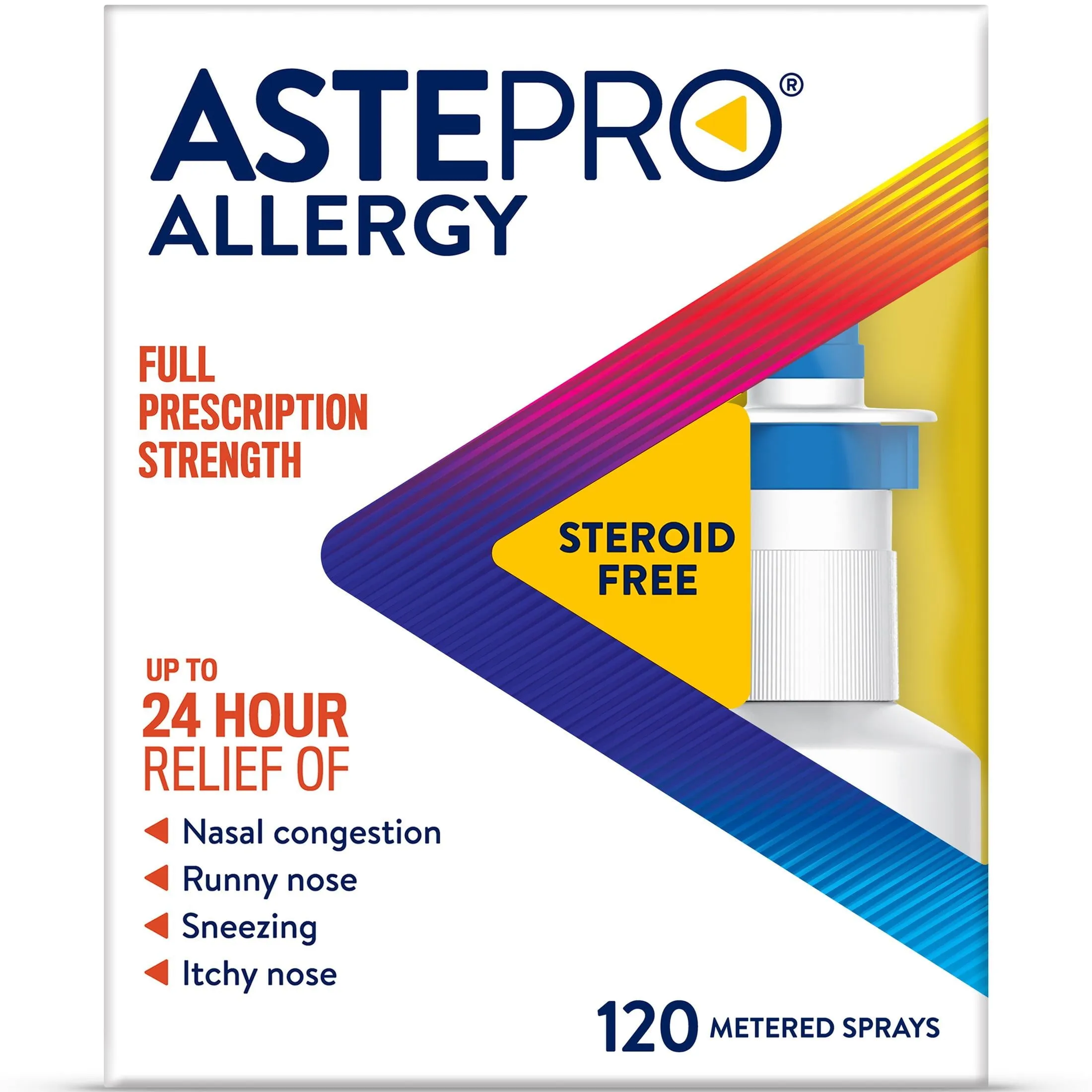 Astepro Allergy Medicine, Steroid Free Antihistamine Nasal Spray, 120 Metered Sprays