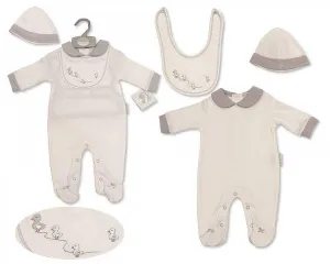 Baby All in One with Bib and Hat - Little Ducklings (BIS-2099-2211)