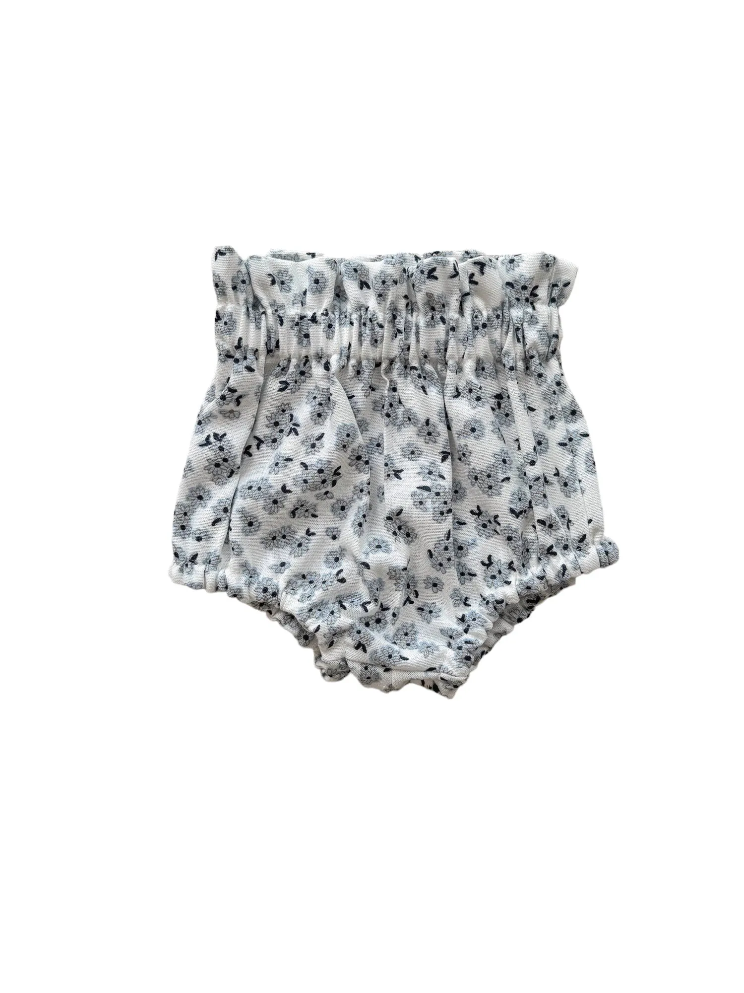 Baby bloomers / linen - tiny flowers - ivory   light blue