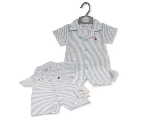 Baby Boys Striped Short Romper (NB-6m) (PK6) Bis-2120-6111