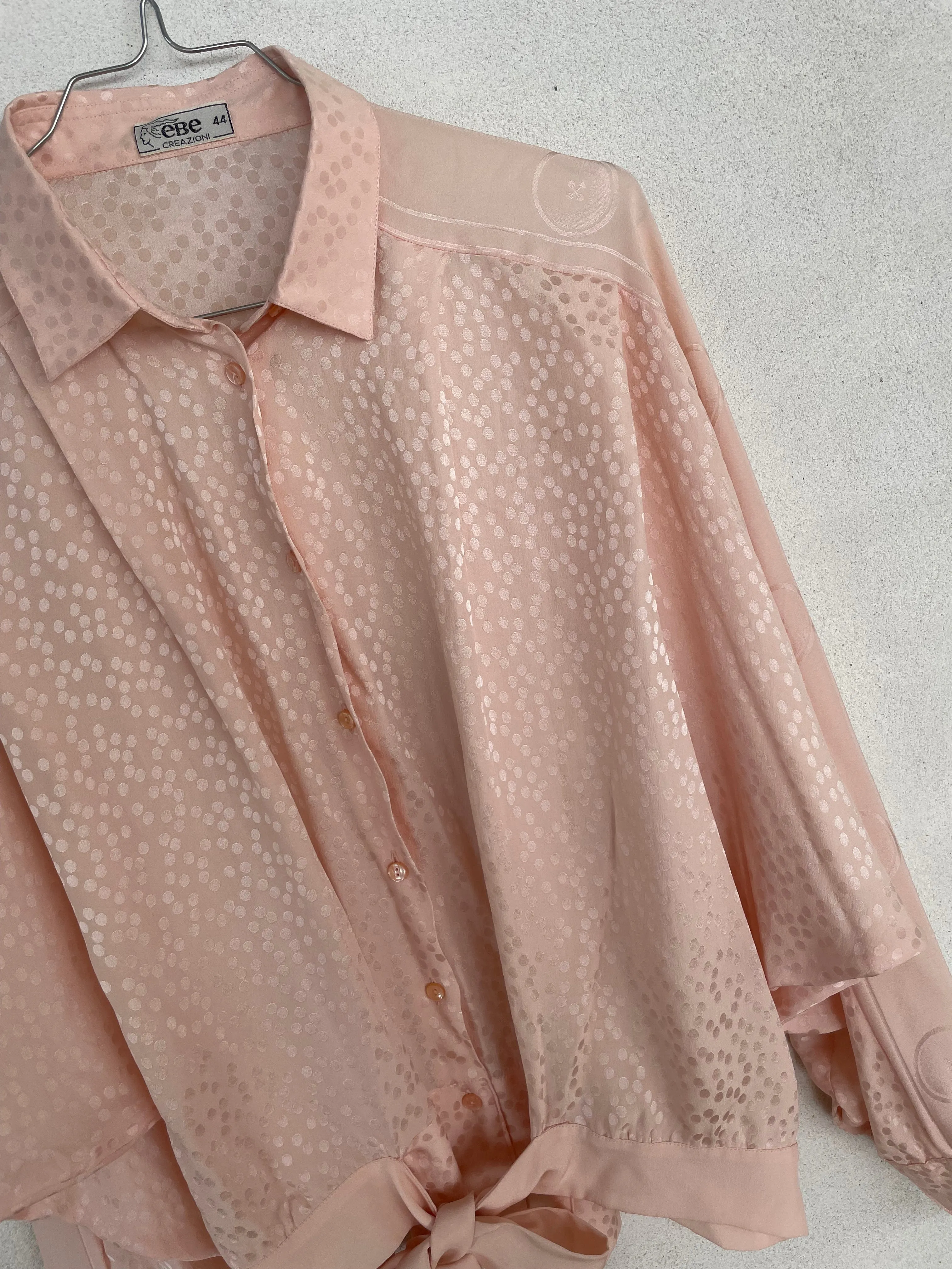 Baby Pink Silk Shirt