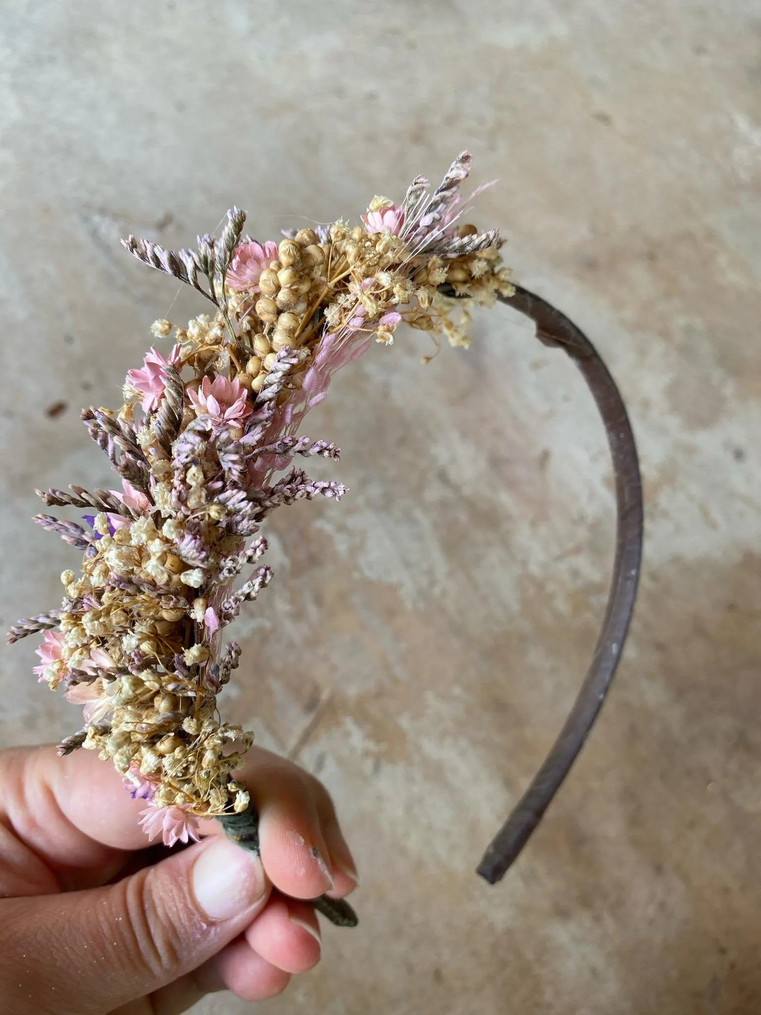 Baby's breath flower headband