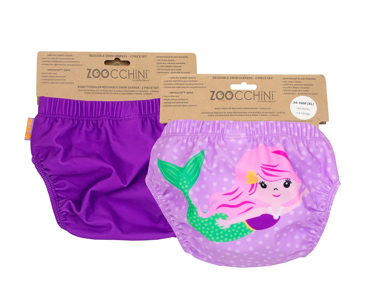 Baby/Toddler Reuseable Swim Diaper Set (2 Pcs) - Mia the Mermaid