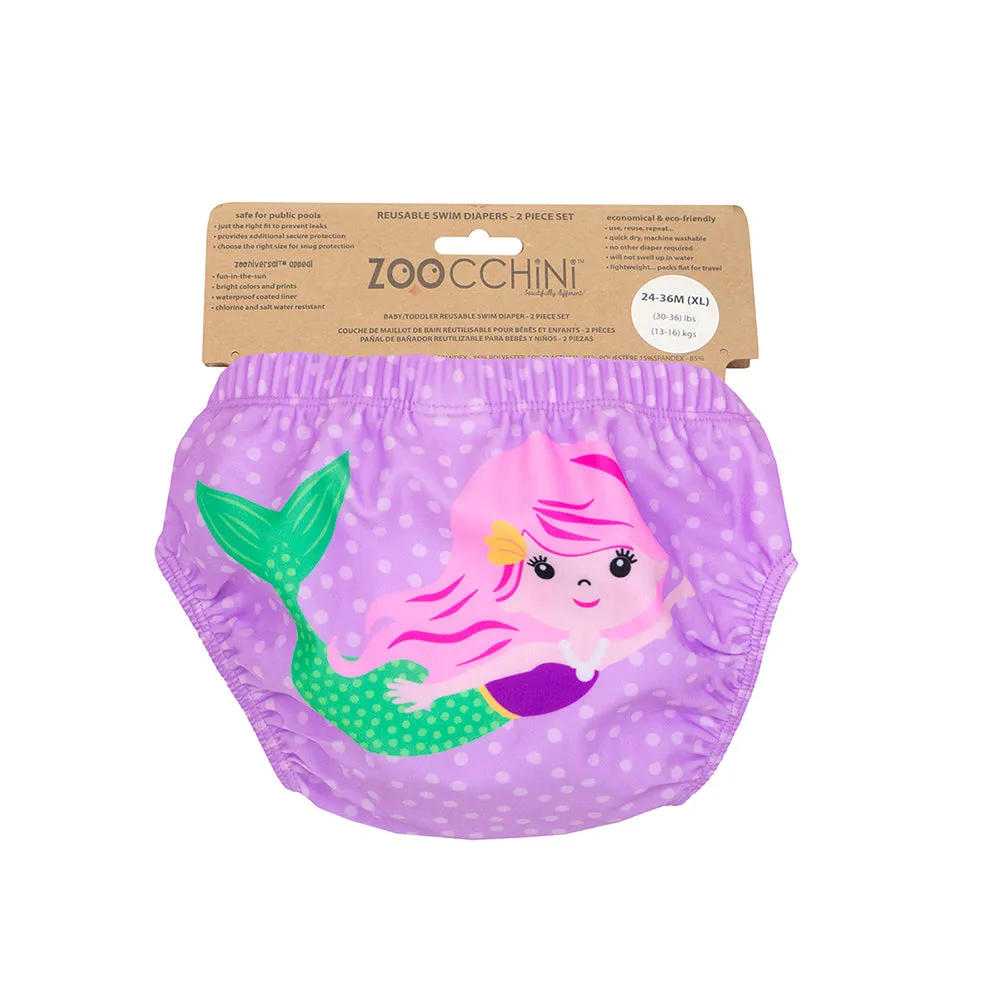 Baby/Toddler Reuseable Swim Diaper Set (2 Pcs) - Mia the Mermaid