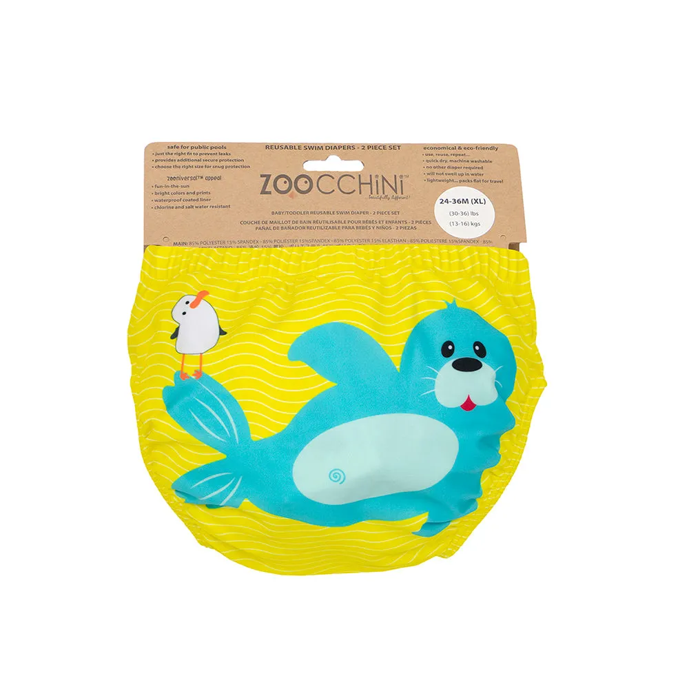 Baby/Toddler Reuseable Swim Diaper Set (2 Pcs) - Sydney the Seal