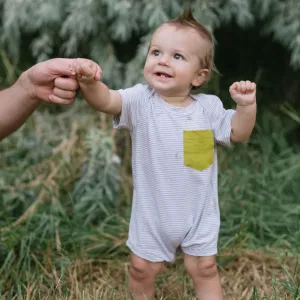 Bamboo Shortall in Stone Stripe