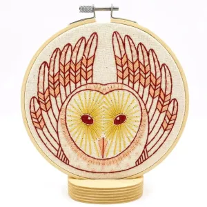 Barn Owl Complete Embroidery Kit