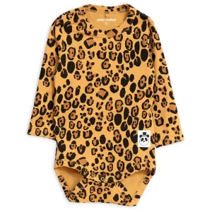 Basic Leopard Bodysuit by Mini Rodini