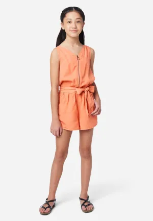 Belted Zip-Front Romper