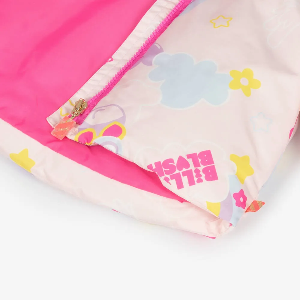 Billieblush Baby Pink Padded Rainbow Cat Jacket