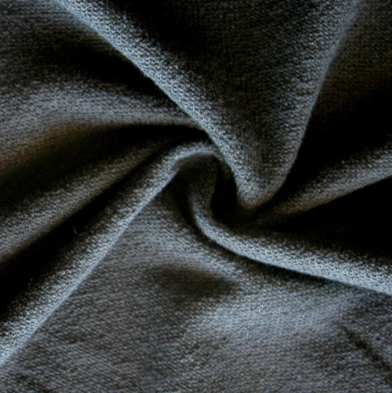 Black Recycled Cotton Poly Fleece Fabric