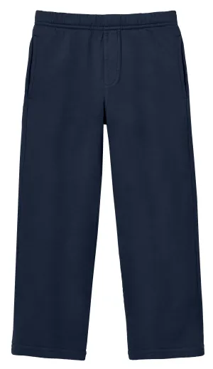 Boys Soft Cotton Fleece Straight Leg Pocket Pant | Dark Navy