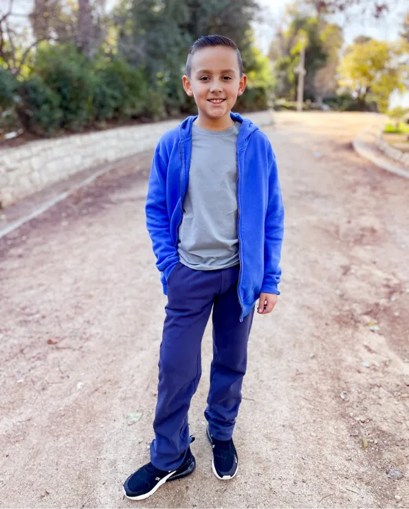 Boys Soft Cotton Fleece Straight Leg Pocket Pant | Dark Navy