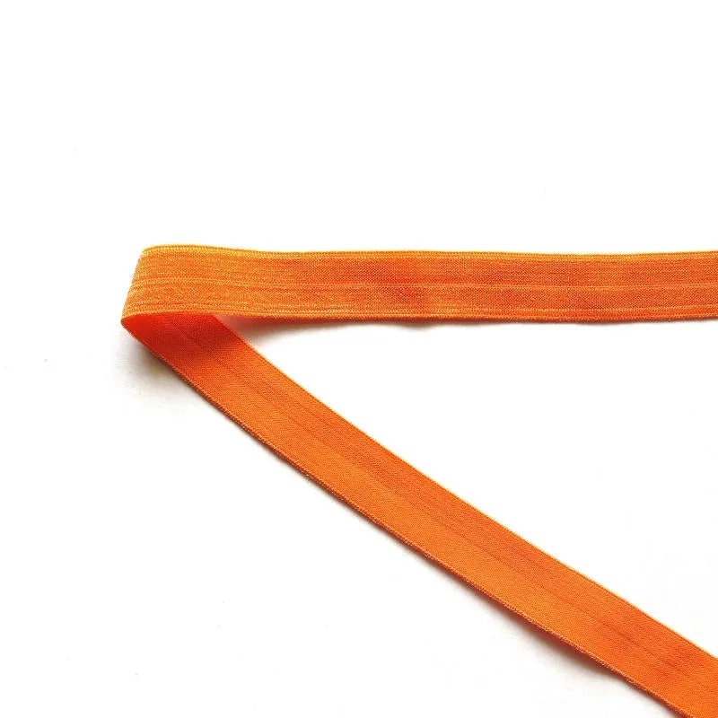 Bright Orange Fold Over Elastic Trim