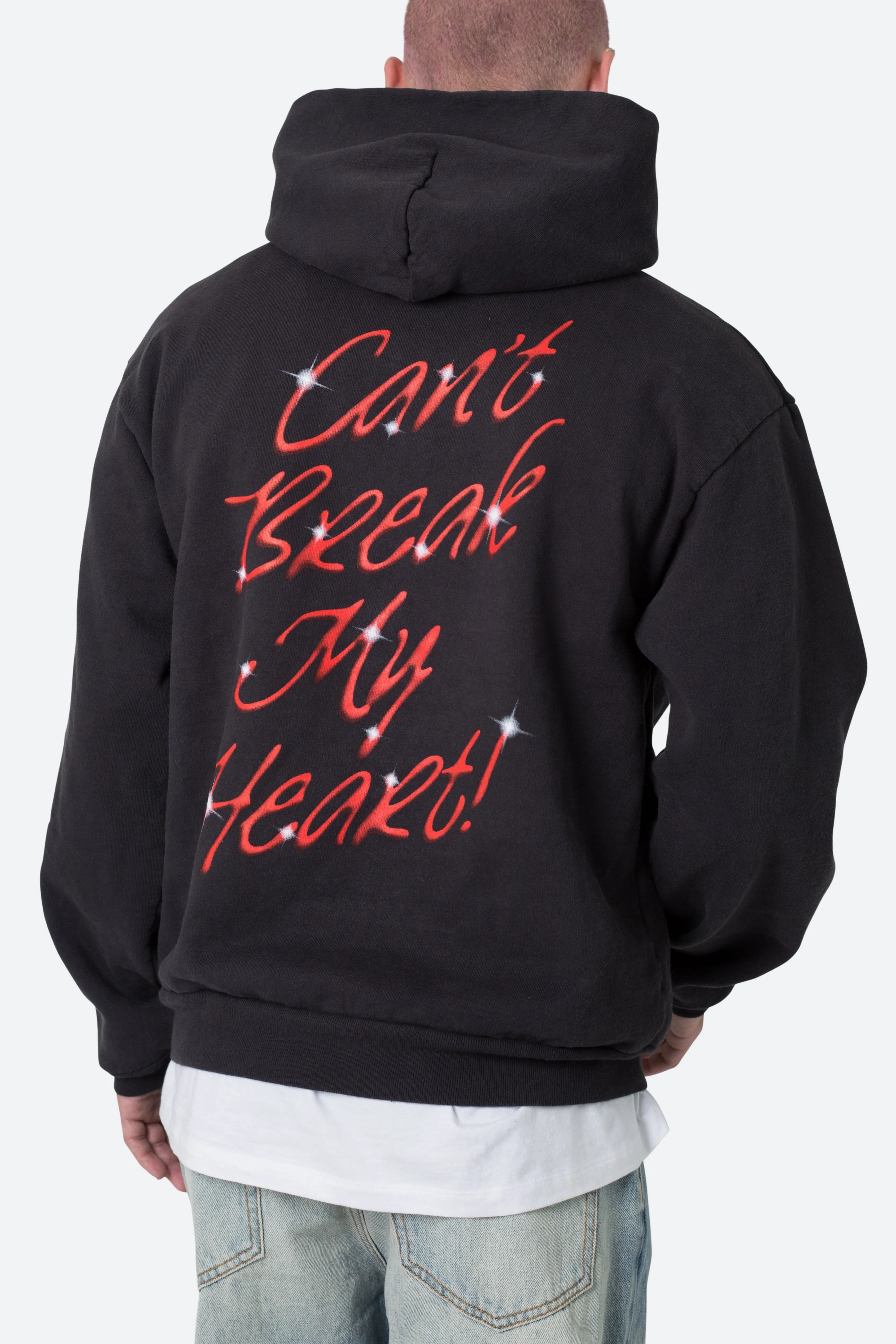 Broken Heart Hoodie - Off Black