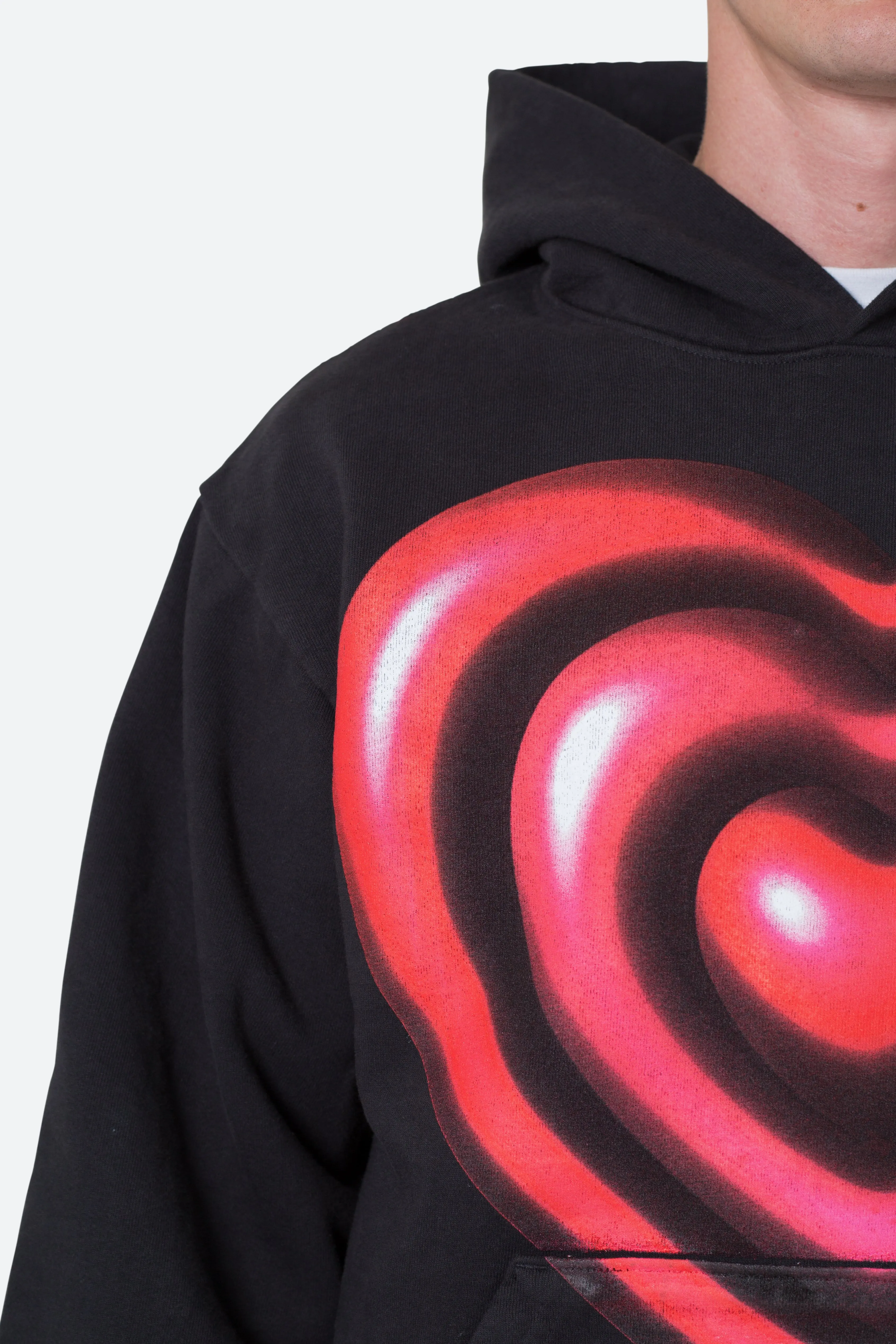 Broken Heart Hoodie - Off Black