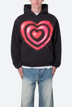 Broken Heart Hoodie - Off Black