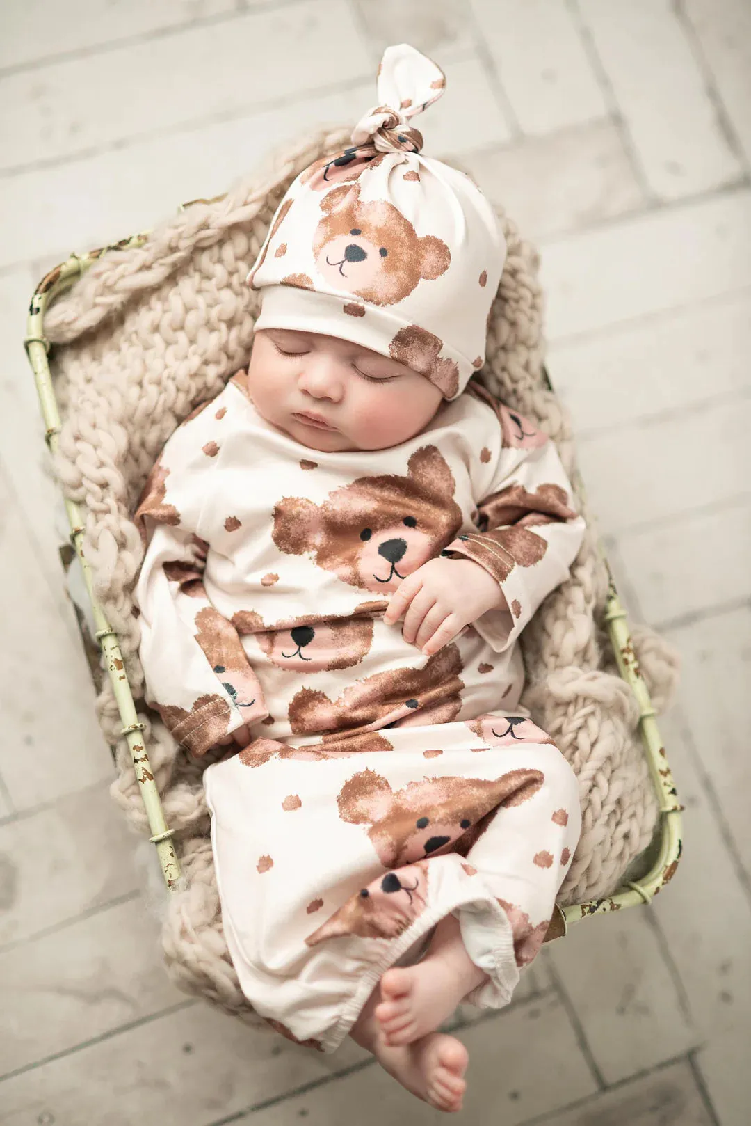 Brown Teddy Bear Gown Set