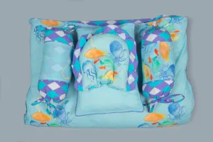 Bue Underwater Printed Baby Bedding Set Of 7 Pcs