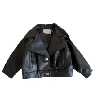 Button Leather Jacket