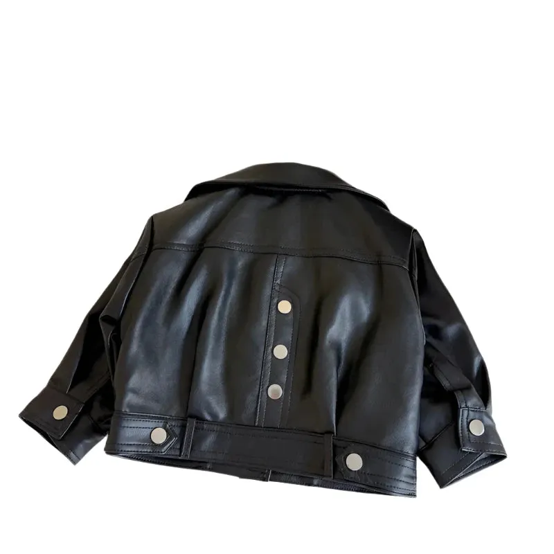 Button Leather Jacket