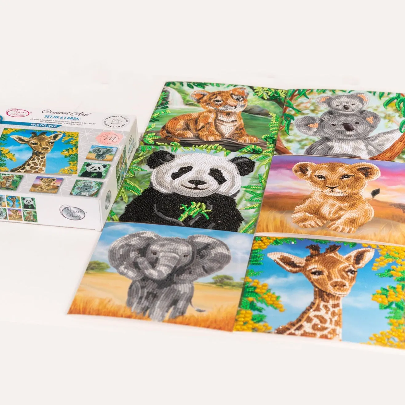 CCK-SS2023SET: "Into the wild" SS23 18x18cm Crystal Art Card Set of 6