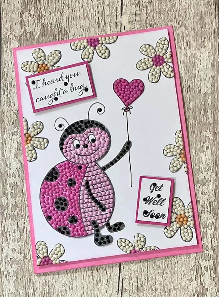 CCST24: Craft Buddy Love Bug Ladybird Crystal Art A6 Stamp Set