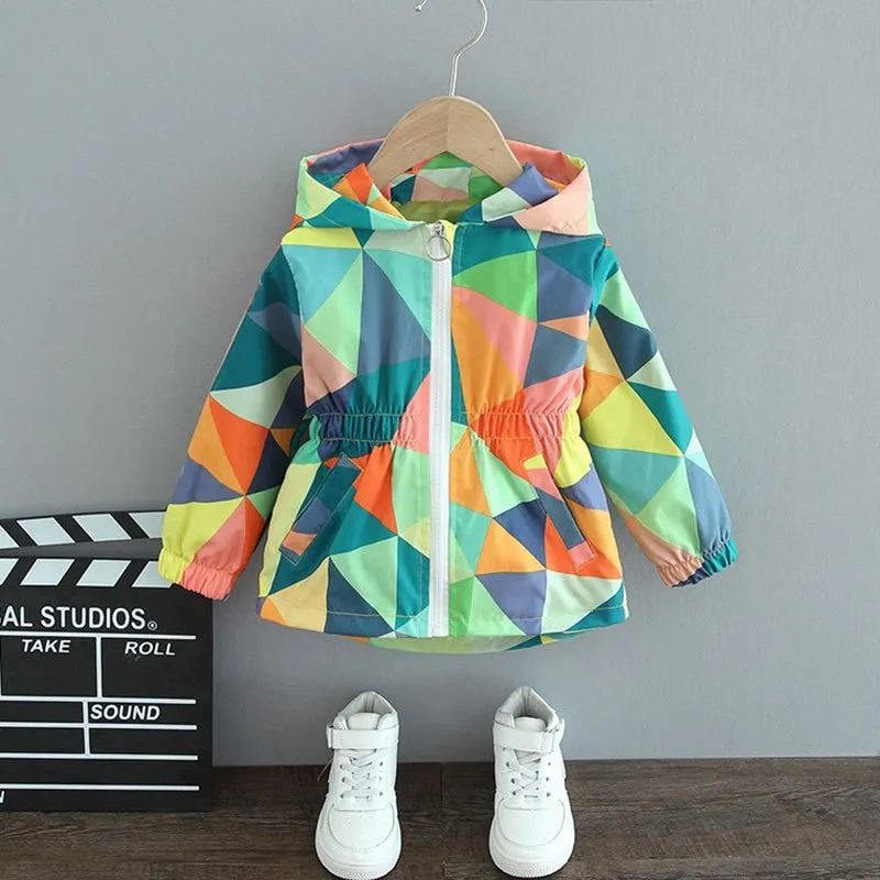 Colourful Butterfly Rain Hooded Coat