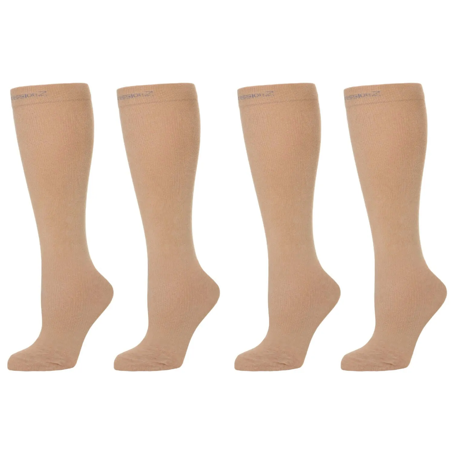 Compression Socks (20-30 mmHg) - Nude 2 Pack