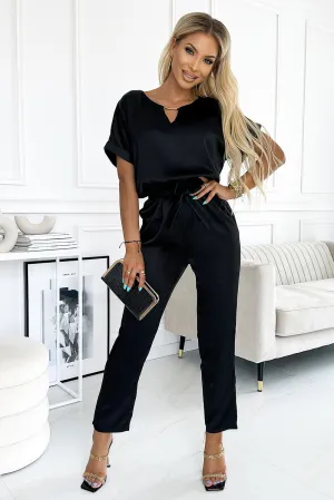 Decor Belted High Waist Jumpsuit