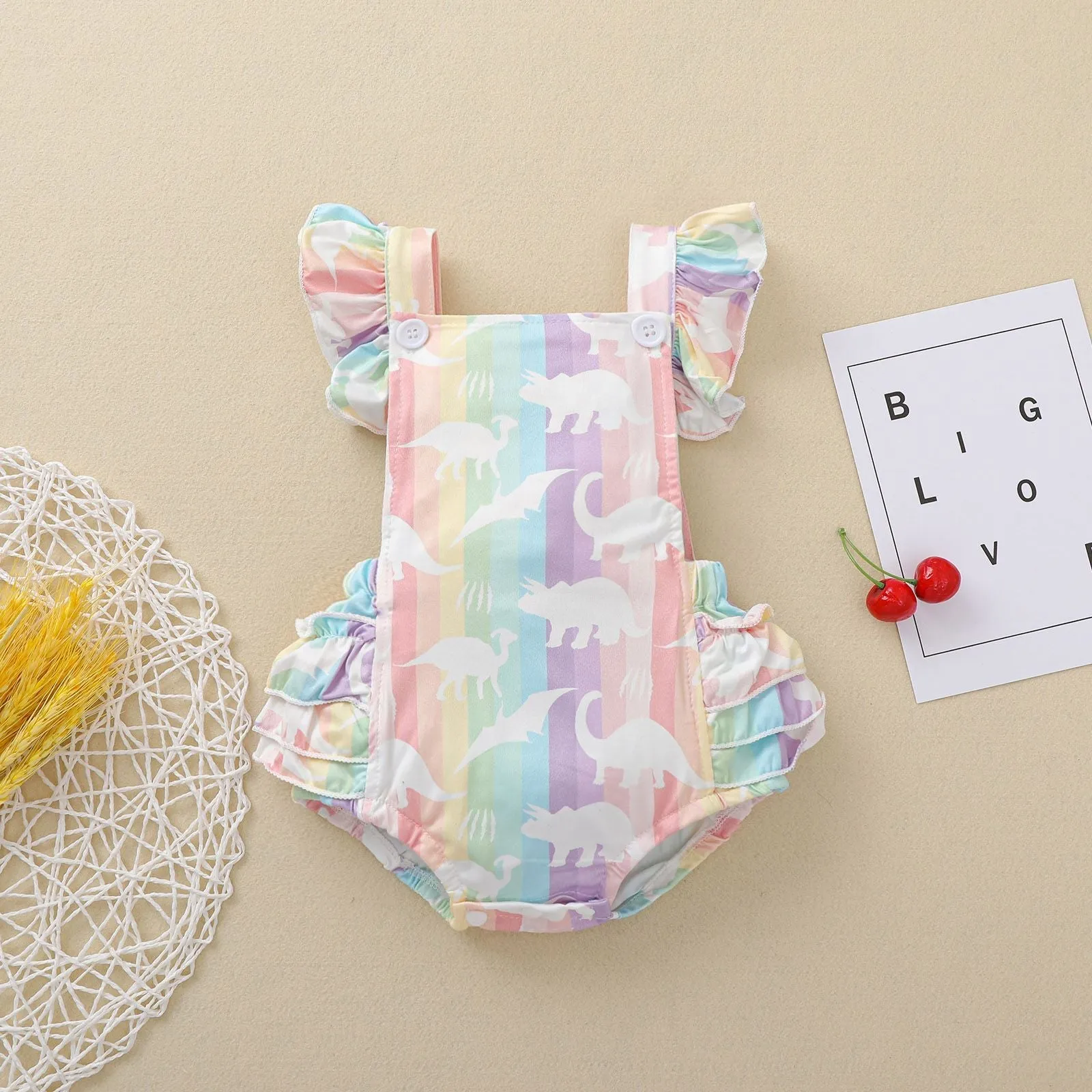 DINOSAUR RAINBOW Romper