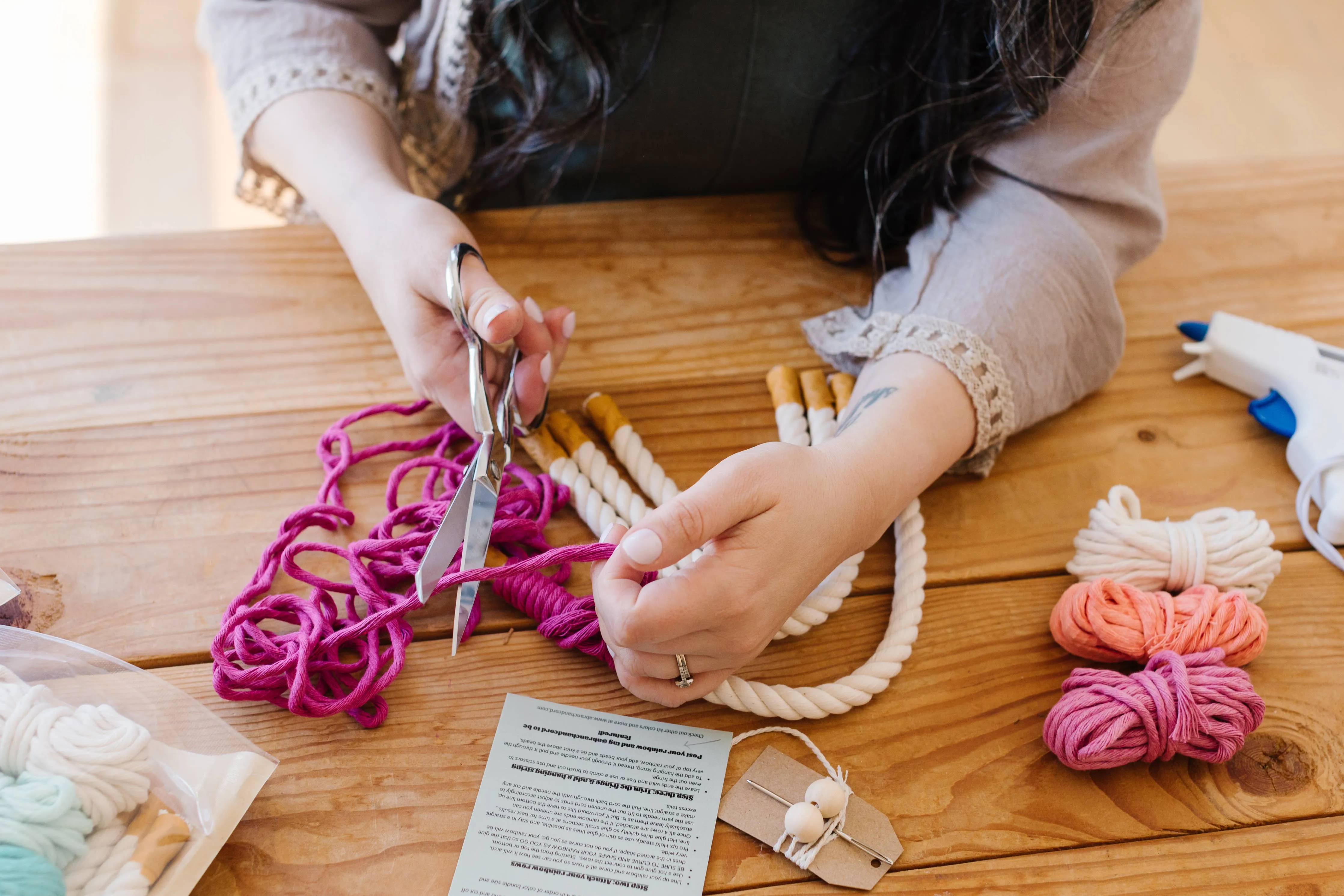 DIY Macrame Rainbow Kit: Very Berry