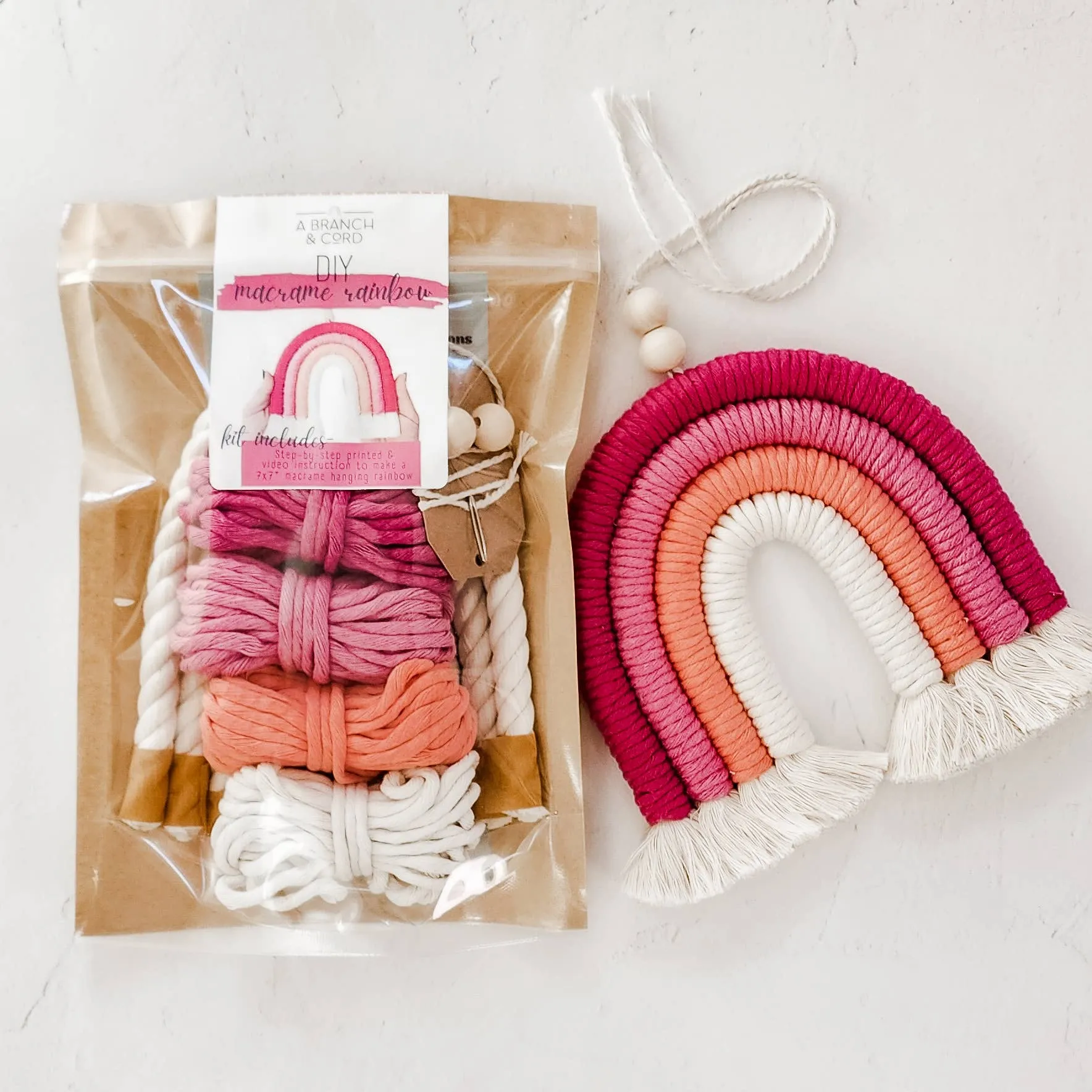 DIY Macrame Rainbow Kit: Very Berry