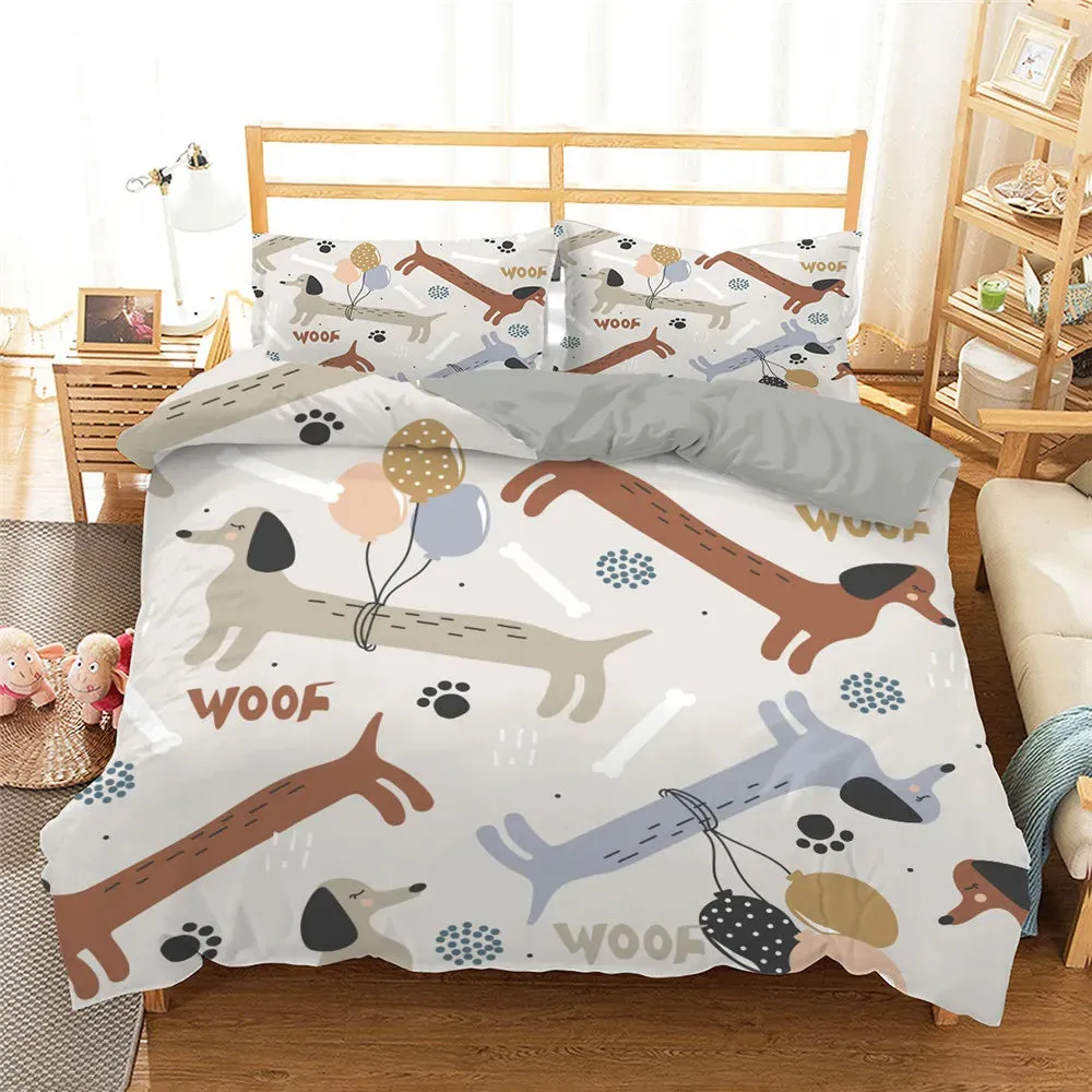 Dreamy Dachshund Heaven Comfy Duvet Bedding Set