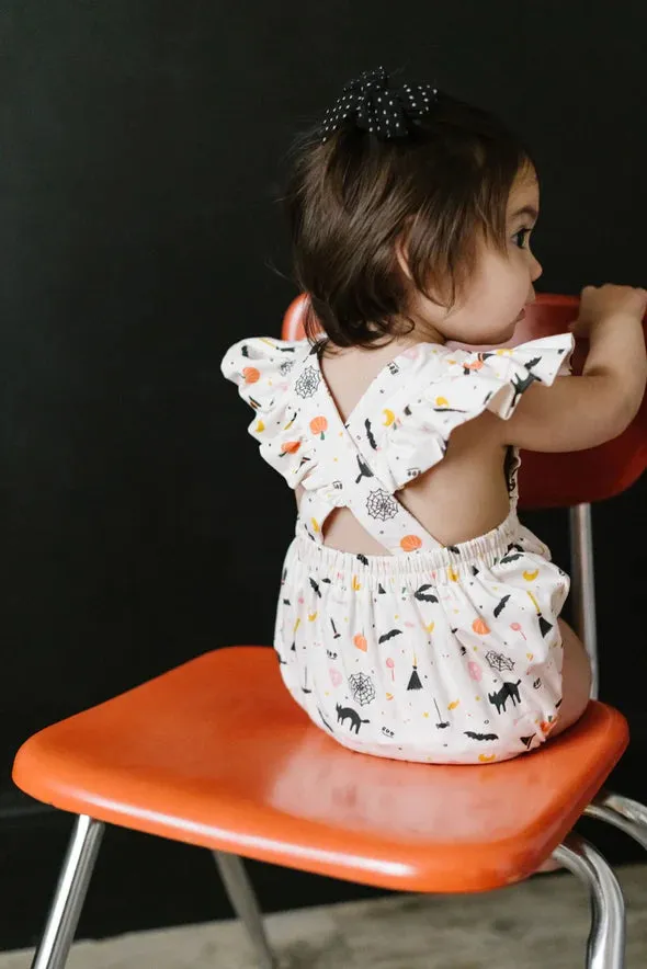 Emmy Bubble Romper in Spooky Scenes