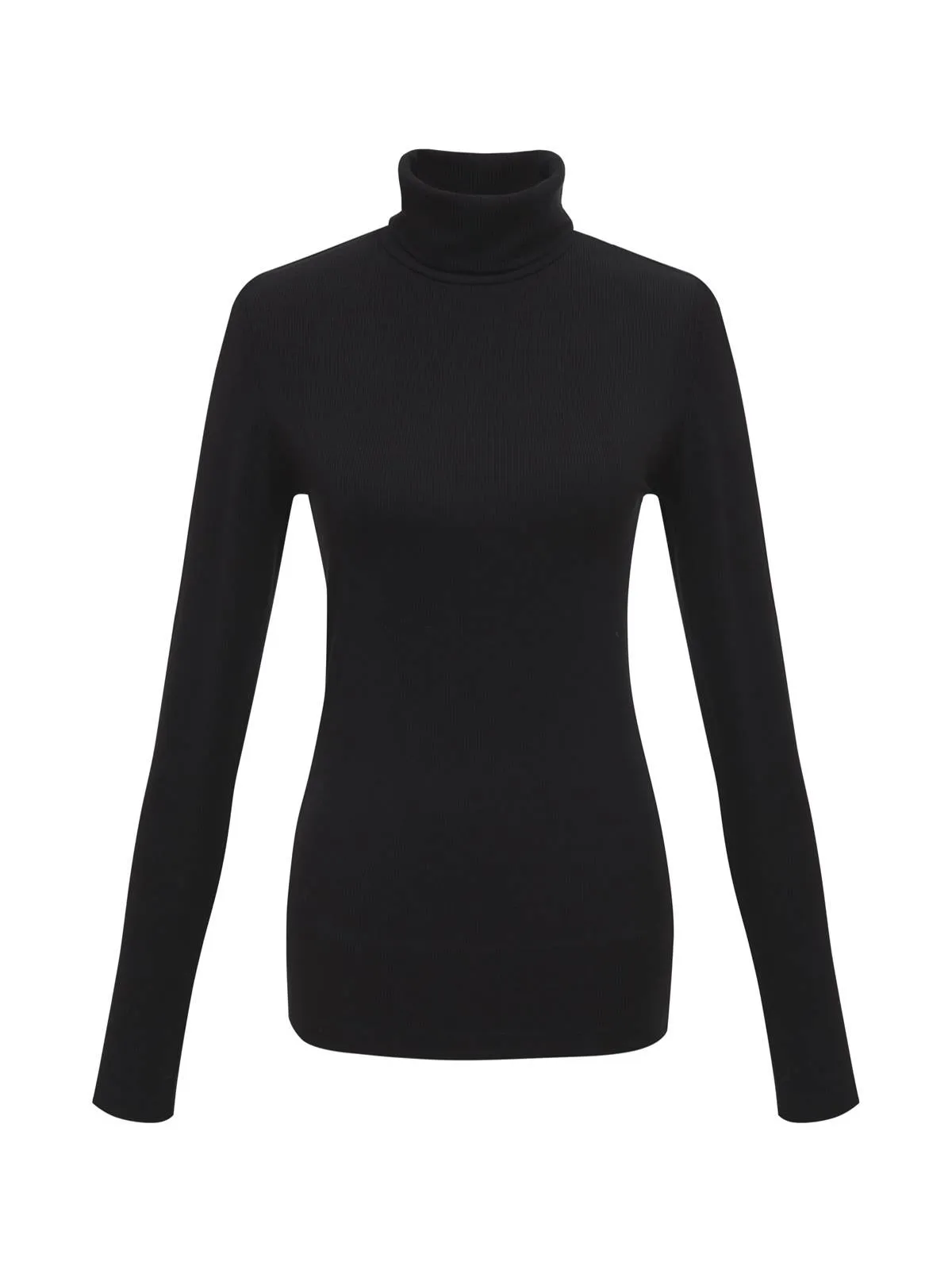 Essential Turtleneck Top Black